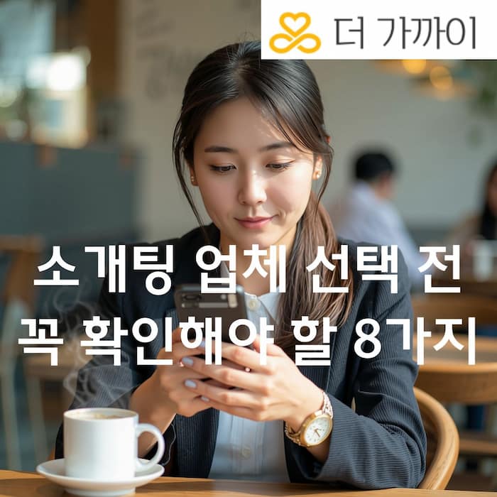 소개팅업체 추천, 소개팅 업체 선택 전 확인할 내용